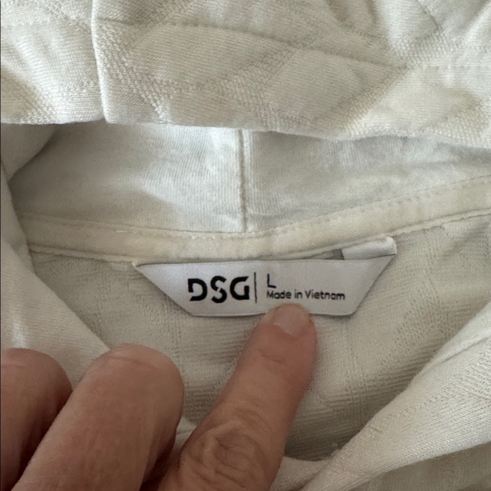 Girl’s Off-white Textured Pullover Hoodie Size Large - Picture 2 of 6